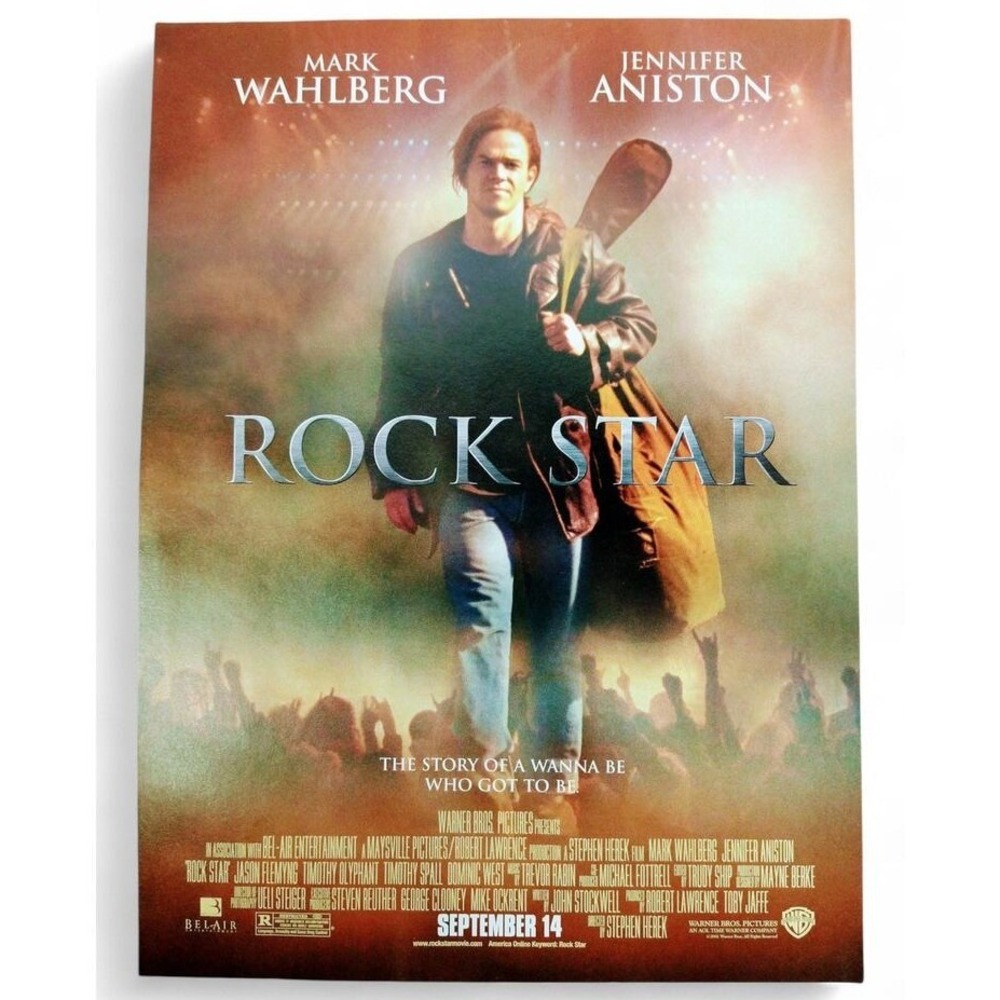 2001 Rock Star Movie Print‎ Advert Page Y2K Mark Wahlberg Guitar Walking Concert